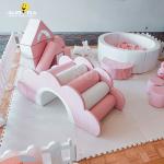 Buy cheap Pastel Pink White Kids Soft Play Equipment Non Toxic Indoor Soft Play Climbers from wholesalers