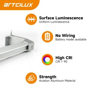 A3174 Wardrobe Light 1000mm Length SMD2835 60pc/m Aluminum Color DC12V 7.2W/M