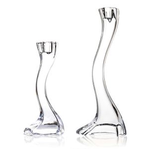 Buy cheap Custom made clear crystal glass candelabra candlestick holder from wholesalers