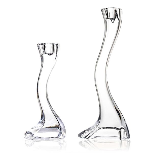 Quality Custom made clear crystal glass candelabra candlestick holder for sale