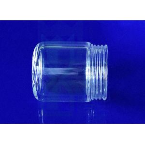 Customize 2.2g/Cm3 Quartz Glass Bottle Clear Flat Bottom With Screw Thread Mouth