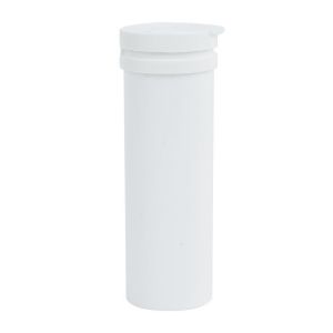 Custom Height Vitamin C PP Plastic Effervescent Tablet Containers With Cap White