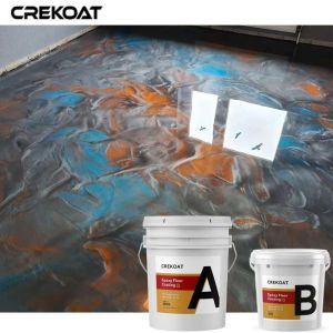 Buy cheap Unique Metallic Epoxy Floor Coating Pearlescent Light Reflective from wholesalers