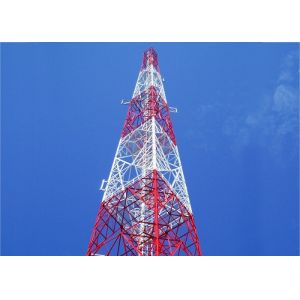Buy cheap Q235B / Q345B Steel Electric Power Line Towers , Painted Communication Tower from wholesalers