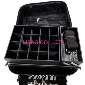 Custom Zebra Print Makeup Case , Fabric Zebra Makeup Bag L 320 X W 220 X H 240mm