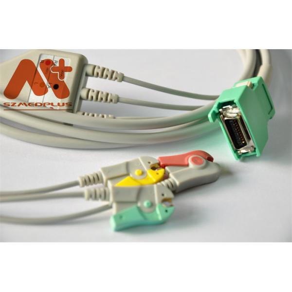 Quality Nihon Kohden Compatible 3 Lead Clip Direct-Connect ECG Cable For OPV -1500 for sale