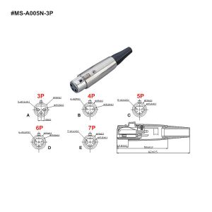 Buy cheap XLR Connector,3 Pins with Nickel Contacts.Rohs. MS-A005N-3P from wholesalers