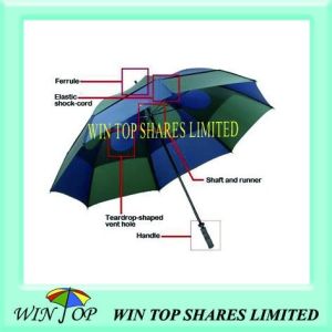 Buy cheap 30 Blue and Green Hurricane Umbrella from wholesalers