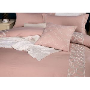 Buy cheap Pink Modern Design Duvet Covers , Embroidered 4 Pcs Geometric Duvet Cover from wholesalers