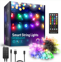 Buy cheap LED String Light Outdoor Waterproof Fairy Lights Smart LED Garden Light for Decoration WiFi Bluetooth Work With Alexa & Google from wholesalers