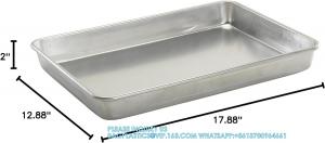 Buy cheap Wholesale Quater Half Full 18 X 26 Inch Aluminum Baking Pan Cookie Bread Baking Tray Oven Bake Tray Bakery Bakeware product