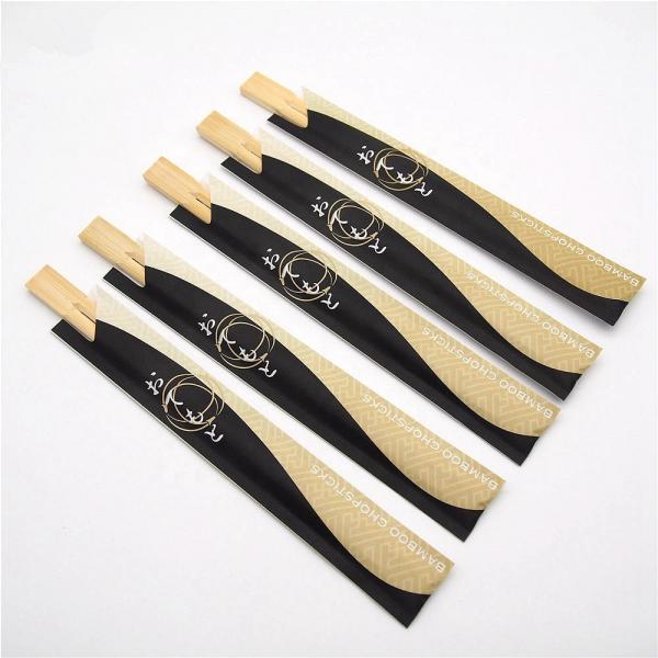 Quality Sterile Sushi Bamboo Chopsticks Disposable With Paper Sleeve for sale