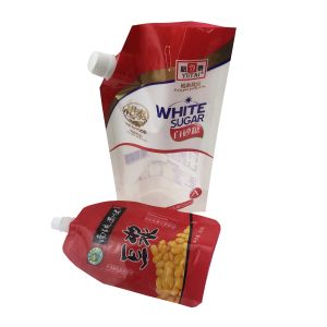 Food grade custom printing tomato sauce packaging spout pouch