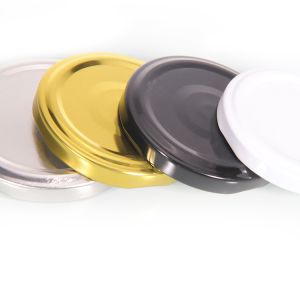 Gold Silver Twist Off Jar Lids 38mm Lug Cap Customized