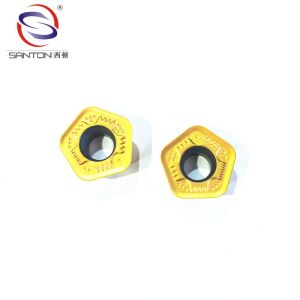 Buy cheap Gold ribbon pattern C1 ANSI PVD Coated Inserts milling inserts from wholesalers