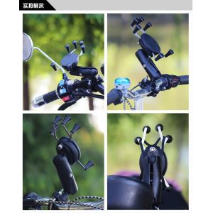 Anodizing 6 Claws X Claw Motorcycle Phone Mount Anti Skid Phone 8 Use