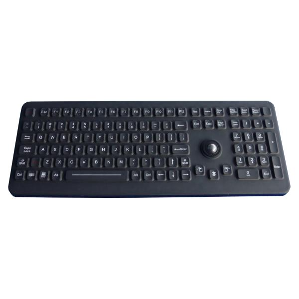 Industrial Medical Silicone Computer Keyboard With Washable Trackball