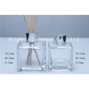 Buy cheap clear perfume glass bottle with knob lid from wholesalers