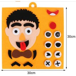 Buy cheap Felt Puzzle Toys Kids DIY Facial Expression Emotion Changing for Children Learning Education Velcro Sticks 30 X 30cm from wholesalers