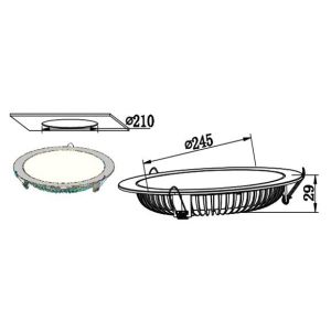 Buy cheap 21 / 22W Ultra-thin 2700K - 6500K Led Ceiling Panel With 5630 LED , Samsung LED Chips from wholesalers