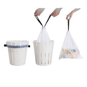 Buy cheap Kitchen Small Drawstring Garbage Bags PE Recyclable Trash Can Liners from wholesalers