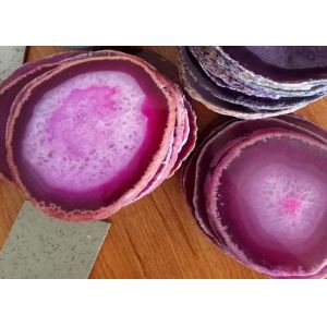 CE Certificated Natural Stone Crafts Agate Stone Slice Tea Coasters