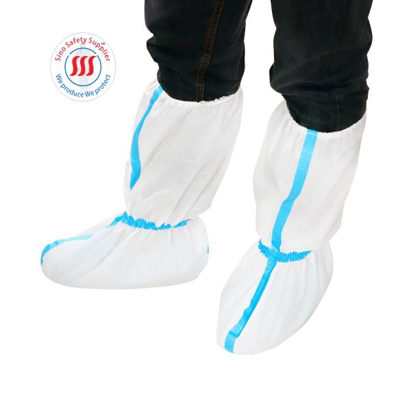 Waterproof PP PE Film Disposable Boot Cover Long Sleeves Shoe Protective Cover