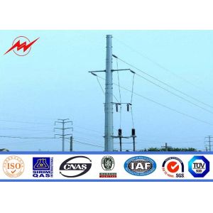 Galvanized Metal Utility Power Poles Tapered 15m / 17m High Voltage 10 Kv - 220