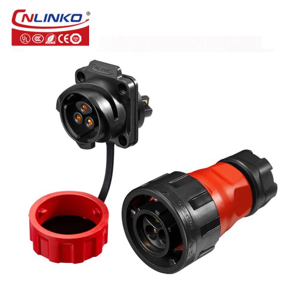 Buy cheap Cnlinko YM 24 3 Pin Plastic Circular Single Hole Waterproof Aviation Plug Connector Plastic Single Hole Male and Female Socket from wholesalers
