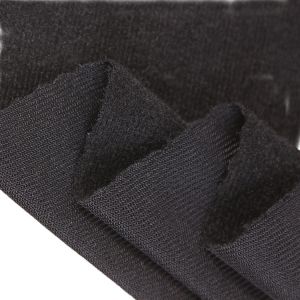 Breathable and soft extra thin Loop fabric wide Hook and Loop tape in black and