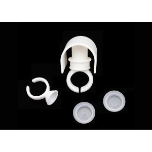 Buy cheap White Plastic U Shape Eyelash Extension Glue Ring Adhesive Pallet from wholesalers