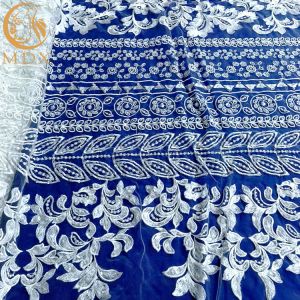 Buy cheap High End Exclusive White Bridal Tulle Lace Fabric Handmade Embroidery from wholesalers