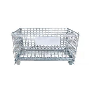 Buy cheap Mobile Stacker 5mm Foldable Wire Mesh Cage With Roller Butterfly from wholesalers