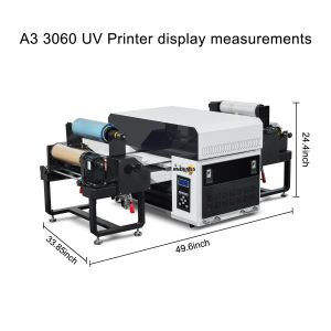 3060 Grey UV DTF Printer for Custom Multi-Size Cup Wraps Transfers Plate Type