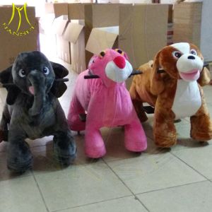 Buy cheap Hansel wholesale indoor playground plush electronic kid riding animals from wholesalers