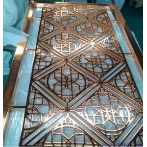 Buy cheap Brushed stainless steel screen surface anti-fingerprints processed bronze plating Screen from wholesalers