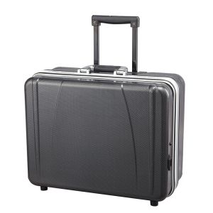 Rolling Makeup Case With Mirror , Makeup Vanity Box With Mirror And Lights