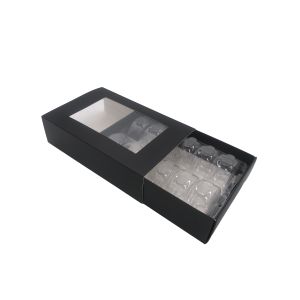 China Matt Lamination Disposable Macaron Box Sleeve Packaging With Plastic Insert on sale