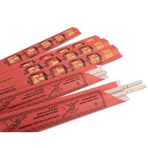 Buy cheap 100% Natural Round Bamboo Disposable Chopsticks With Semi Paper Sleeve from wholesalers