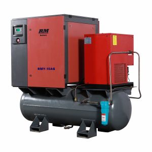 Buy cheap 7.5kw 8bar tank mounted all in one screw air compressor with air tank and air dryer  for laser cutting from wholesalers