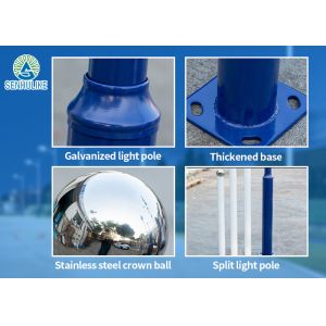 Outdoor Straight Solar Street Lamp Pole Monitoring Bracket Vertical Pole Split