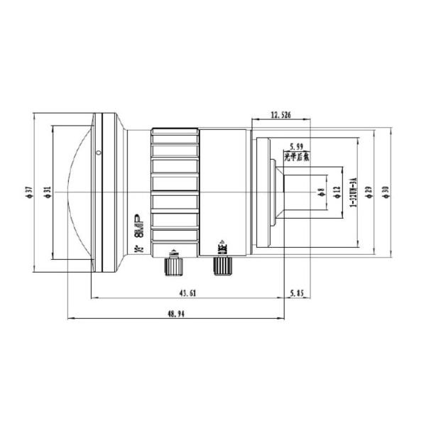 Quality CS mount Fisheye lens 2/3", 2.4mm,  8 Megapixel,HFOV 190 degree,high quality Panoramic lens,CCL23024MMP for sale