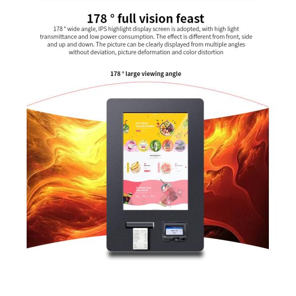 32"Outdoor Wall Mount Waterproof Touch Screen Self Order Payment With Printer
