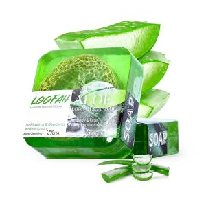 China Loofah Aloe Handmade Soap Essential Oil Soap Customizable Volume on sale