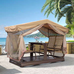 China Family Outdoor Hanging Chair with Customized Cushion Color and Mosquito Proof Tent on sale