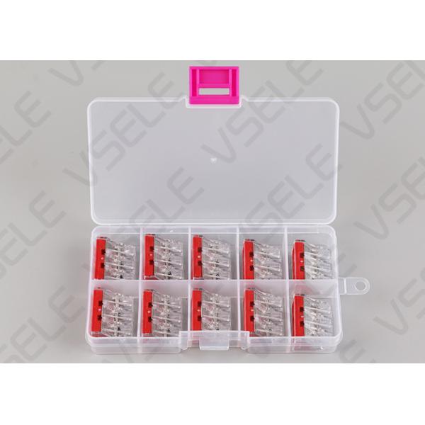 Quality 10Pcs / Box Conductor Push Wire Terminals Block With Lever for sale