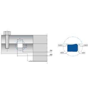 Buy cheap KL115 PU Static Sealing Elements Seal Backup Ring No Twisting In Housing from wholesalers