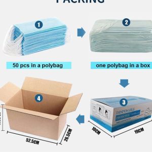 CE Highly Fit Blue BFE95 Disposable Earloop Face Mask Breathable