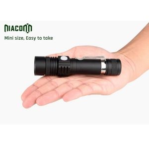 Zoom Function Micro Usb Rechargeable Flashlight With CREE XML T6