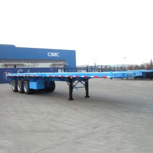 Buy cheap Mechanical Suspension 3 Axle 40ft  60T Flatbed Semi Trailer from wholesalers